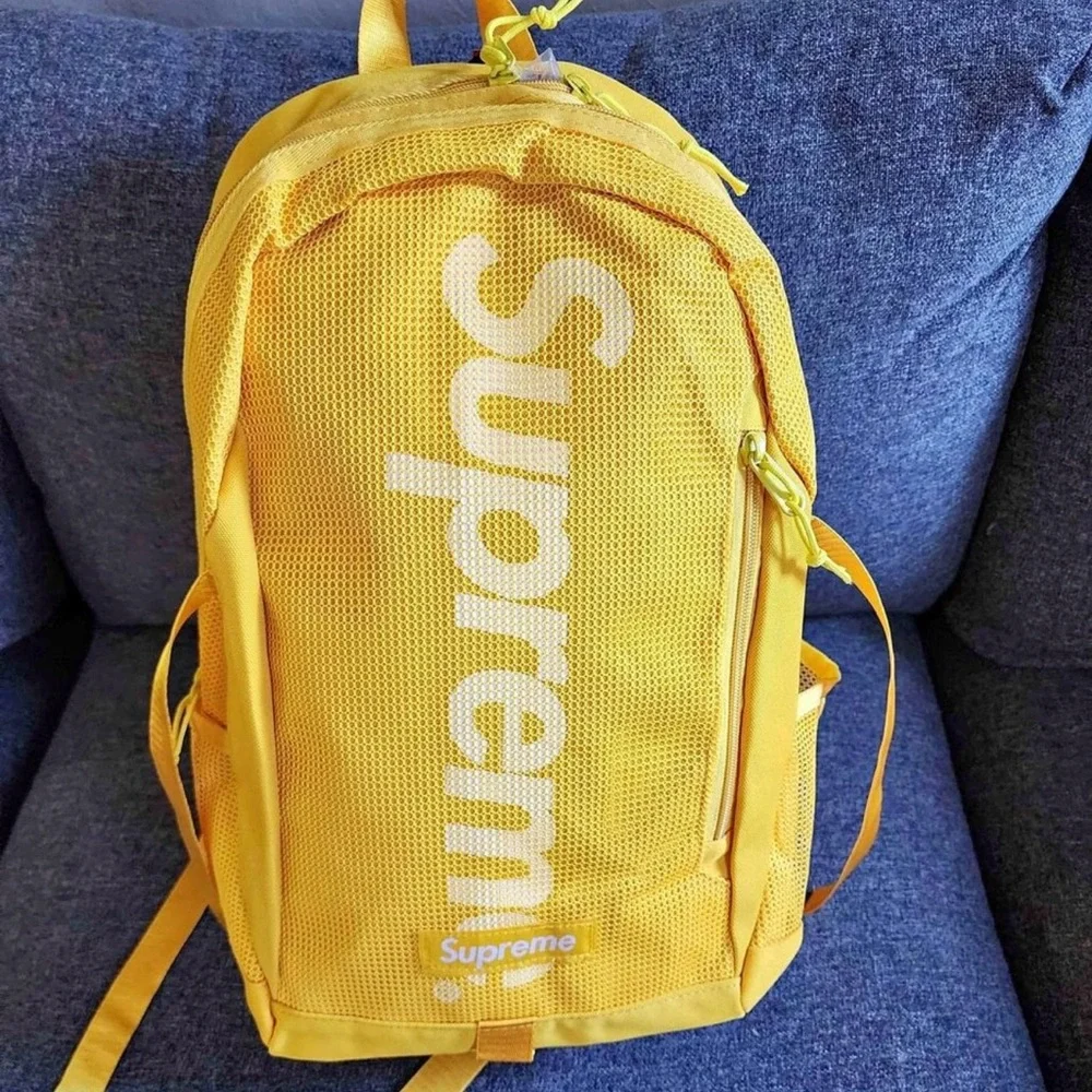 Supreme | Bags | Mesh Supreme Backpack Yellow | Poshmark